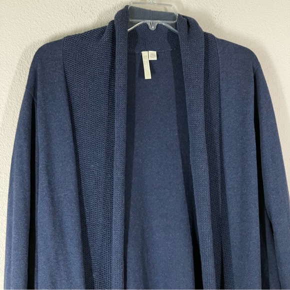 J JILL Cashmere Blend Cardigan 2X Open Longline Sweater Quiet Luxury Minimalist - Picture 8 of 11